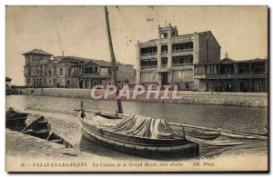 Postcard Old Fishing Boat Palavas casino and large hotel right bank