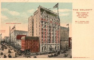 Vintage Postcard 1917 The Wolcott Hotel Marble Collegiate Church New York City