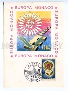 420060 MONACO 1964 year EUROPA CEPT First day maximum card