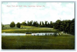 c1910 General View Rider Park Golf Links Cambridge Springs Pennsylvania Postcard