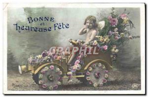 Old Postcard Fantasy Child Automotive Baby