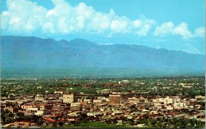 Vtg Tucson Arizona AZ View of City from A Mountain 1950s Postcard