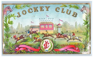 1870's Jockey Club Geo S Harris Inner Cigar Box Label #6KE