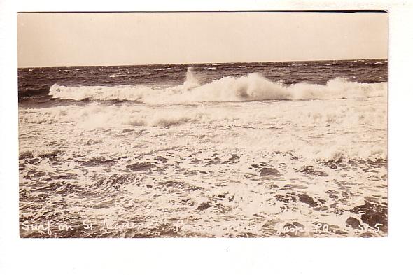 Real Photo, Surf on St Lawrence, Perce, Gaspe, Quebec,