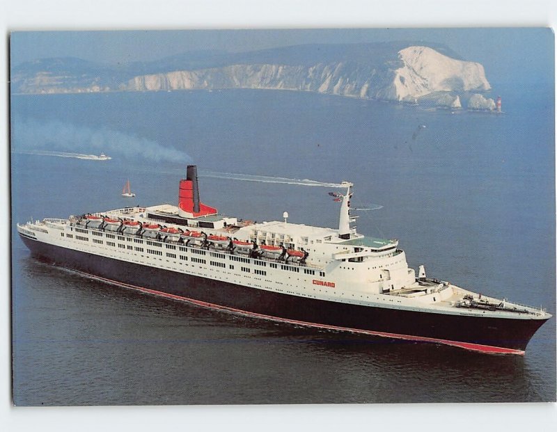 Postcard Queen Elizabeth 2, Cunard Line