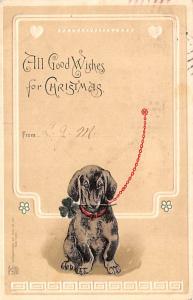 Christmas  postal marking on front with writing