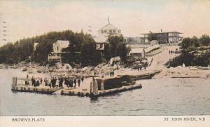 Dock on St John River at Browns Flats - New Brunswick, Canada - pm 1908 - DB