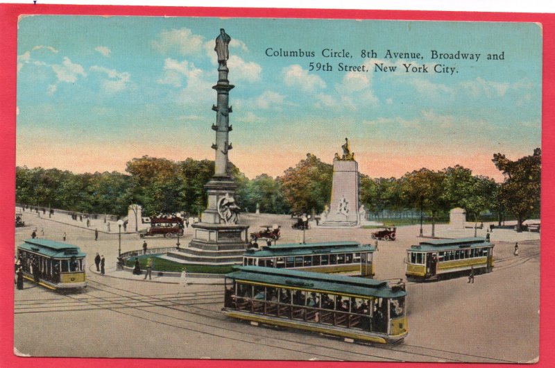 12563 Trolley Car Traffic Jam, Columbus Circle, New York 1912