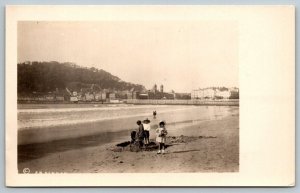 RPPC San Sebastian  Spain  Bathing Beach  Real Photo  Postcard