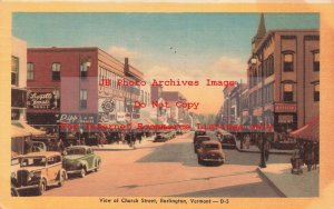 VT, Burlington, Vermont, Church Street, Business Area, Dexter Press No 30337