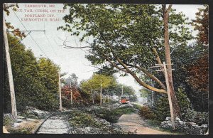 Ox Tail Curve on Portland Div Yarmouth Railroad Yarmouth Maine Unused c1910s