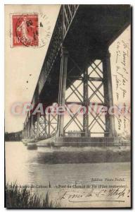 Postcard Old Saint Andre de Cubzac Bridge Railway