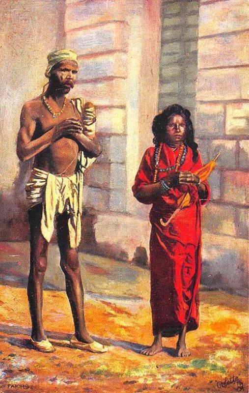 Native Life In India Native Fakirs Raphael Tuck Postcard