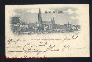 1907 GRUSS AUS ULM GERMANY GERMAN ANTIQUE VINTAGE POSTCARD