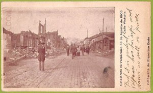 aa5483 - CHILE - Vintage Postcard - Valparasio - Calle Victoria - 1910