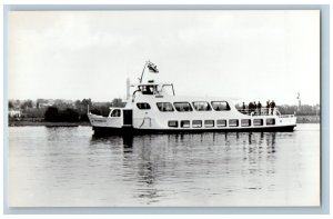 c1950's MS Veluwezoom Boat Service Rhenen Netherlands RPPC Photo Postcard