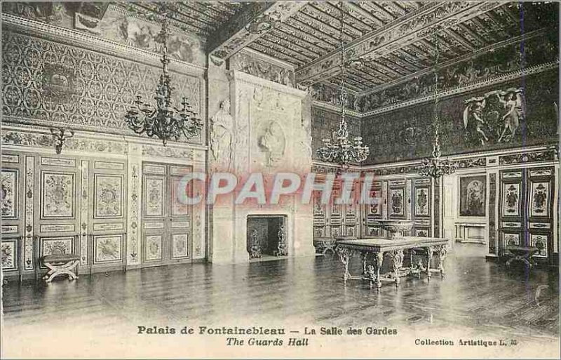 Postcard Old Palace of Fontainebleau The Guard Room