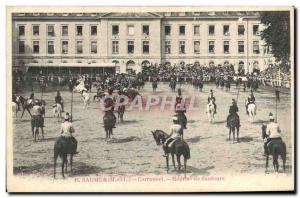 Old Postcard Horse Riding Equestrian Saumur Carrousel jumpers Resume