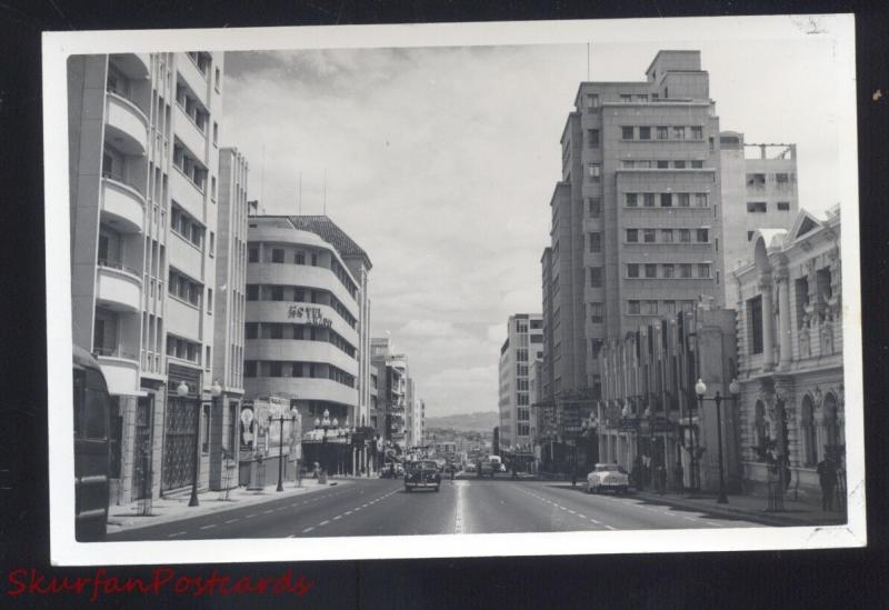 RPPC CARACAS VENEZUELA DOWNTOWN BUILDINGS OLD CARS REAL PHOTO POSTCARD