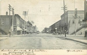 c1906 Postcard; Main Street Scene Looking East, Streator IL LaSalle County