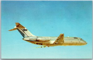 Airplane TTA-Trans Texas Airways Douglas DC-9-14 Local Service Airline Postcard