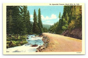 Spearfish Canyon Black Hills So. Dak. South Dakota Postcard