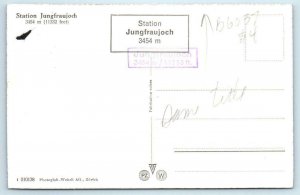 RPPC Railway STATION JUNGFRAUJOCH, Switzerland ~ Train 11332' Elevation Postcard