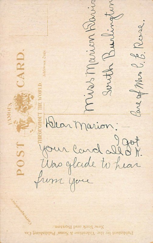 Burlington VT Union Train Station Railroad Depot Postcard