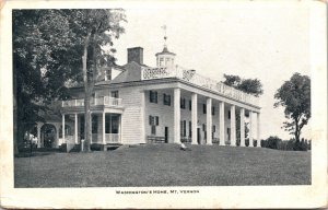 Mount Vernon Washington George Washington Historic Mansion BW Postcard 