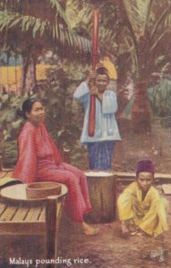 Malaysia Malay Women Pounding Rice Tucks