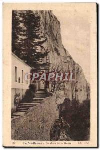 Sainte Baume Old Postcard Stairs to the cave