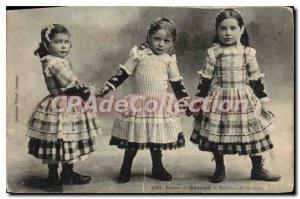 Postcard Old Children of Quimper near Guengat