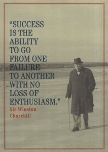 Winston Churchill Military Cinema Movie Premiere Famous Quote Postcard