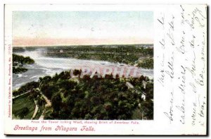 Greetings from New York- Niagra Falls-looking West From the Tower showing Bri...