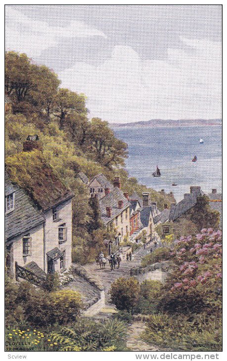 CLOVELLY, Devon, England, 1900-1910's; Clovelly From Above