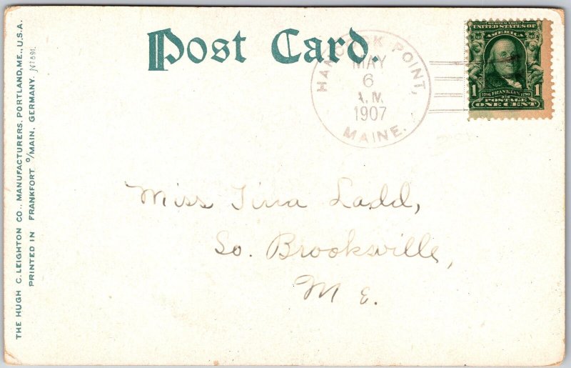 1907 Adirondack Mountains Looking Down Wilmington Falls Posted Postcard