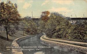 Wilmington Delaware South Race Washington St Bridge Antique Postcard K64200