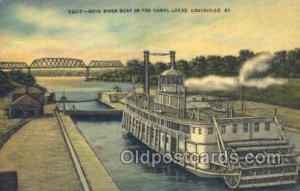 Ohio River Boat, Louisville, KY, USA Ferry Boats, Ship Unused square corners ...