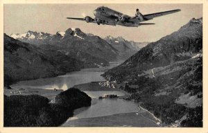 Swissair Airline Plane Switzerland 1951 postcard