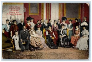 c1910 Group of Royal Family of Europe Now at War Quarrel England WW1 Postcard