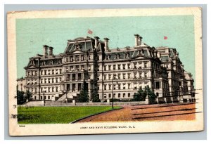 Vintage 1910 Postcard Panoramic View Army & Navy Building Washington DC