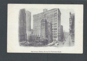 Post Card Ca 1903 Pittsburgh Pa Antique Photoview First Presbyterian Church UDB