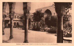 Vintage Postcard Damas Palais Azem XVIII Siscle Institut Francais Cour 