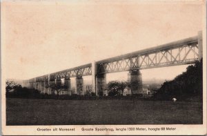 Belgium Groeten uit Moresnet Grote Spoorbrug Vintage Postcard C049