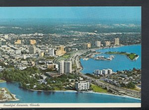 America Postcard - Aerial View of Beautiful Sarasota, Florida      T8826
