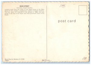 c1970's Main Street Columbia South Carolina SC Unposted Vintage Postcard