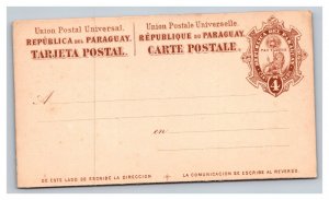 Vintage Early 1900's Private Mailing Postal Card Paraguayan Unsigned Unposted