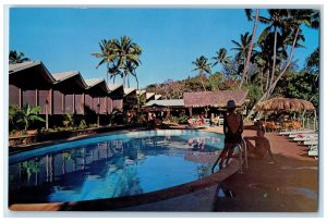 c1960's Pool Lanai Kauai Surf Hotel Kalapaki Beach Island Of Kauai HI Postcard