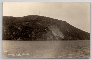 RPPC NY Rogers Rock and Slide Lake George Postcard G22