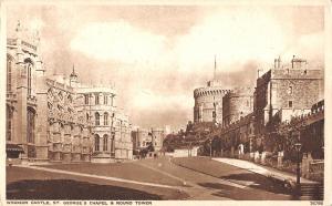 uk22757 st georges chapel and round tower windsor castle real photo uk